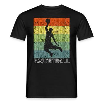 Basket-ball - T-shirt homme - noir - Devant - AI Model Male 178 light (178cm)