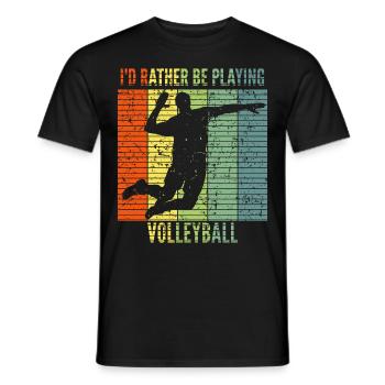 Volley-ball - T-shirt homme - noir - Devant - AI Model Male 178 light (178cm)