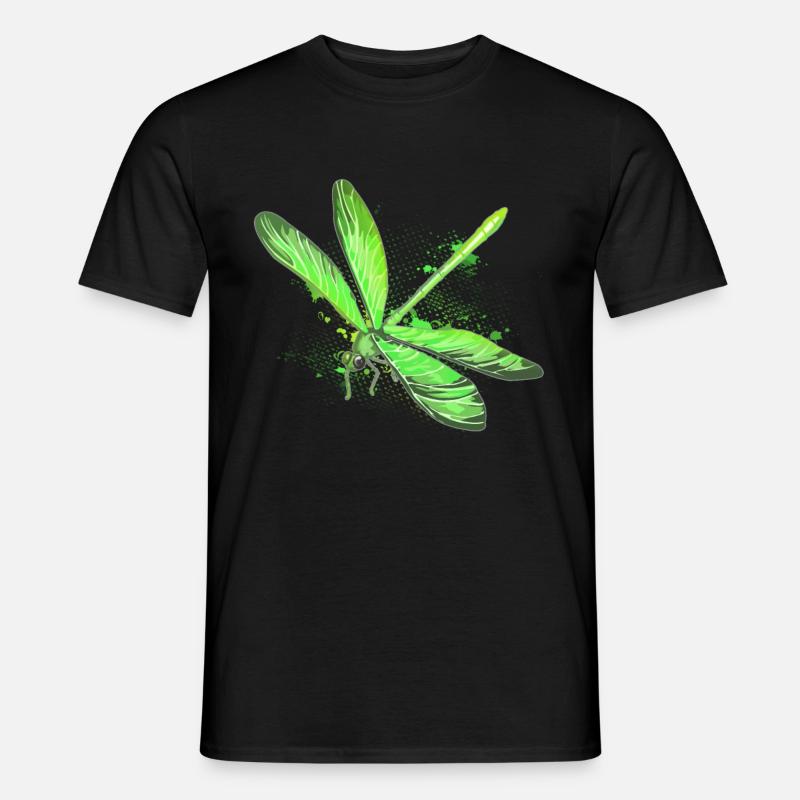 Libelle - Männer T-Shirt - Schwarz
