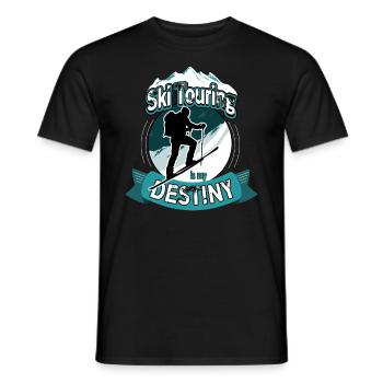 Skitouren sind meine Bestimmung Tourengeher Spruch - Männer T-Shirt - Schwarz - Vorne - AI Model Male 178 light (178cm)