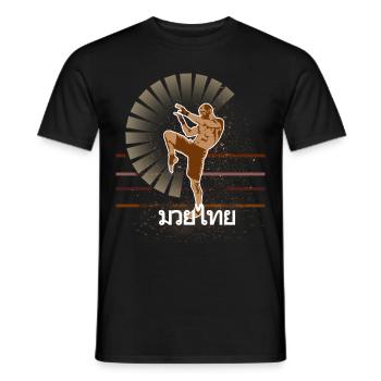 Muay Thai - Männer T-Shirt - Schwarz - Vorne - AI Model Male 178 light (178cm)