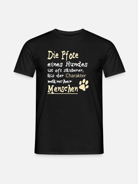 Die Pfote eines Hundes Hund Spruch - Männer T-Shirt - Schwarz