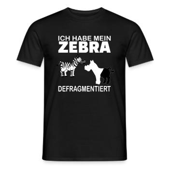Zebra Defragmentiert Lustiges Geschenk Informatik - Männer T-Shirt - Schwarz - Vorne - AI Model Male 178 light (178cm)