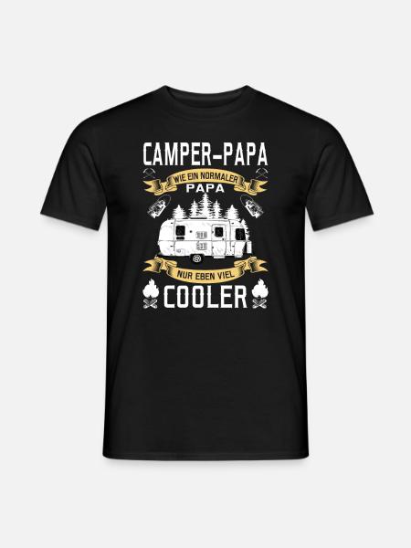 Camper Papa Cooler Camping Hobby Gift - Men's T-Shirt - black