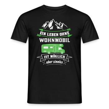 Camping Hobby Wohnmobil Geschenk - Männer T-Shirt - Schwarz - Vorne - AI Model Male 178 light (178cm)