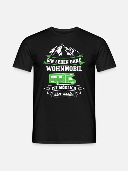 Camping Hobby Wohnmobil Geschenk - Männer T-Shirt - Schwarz