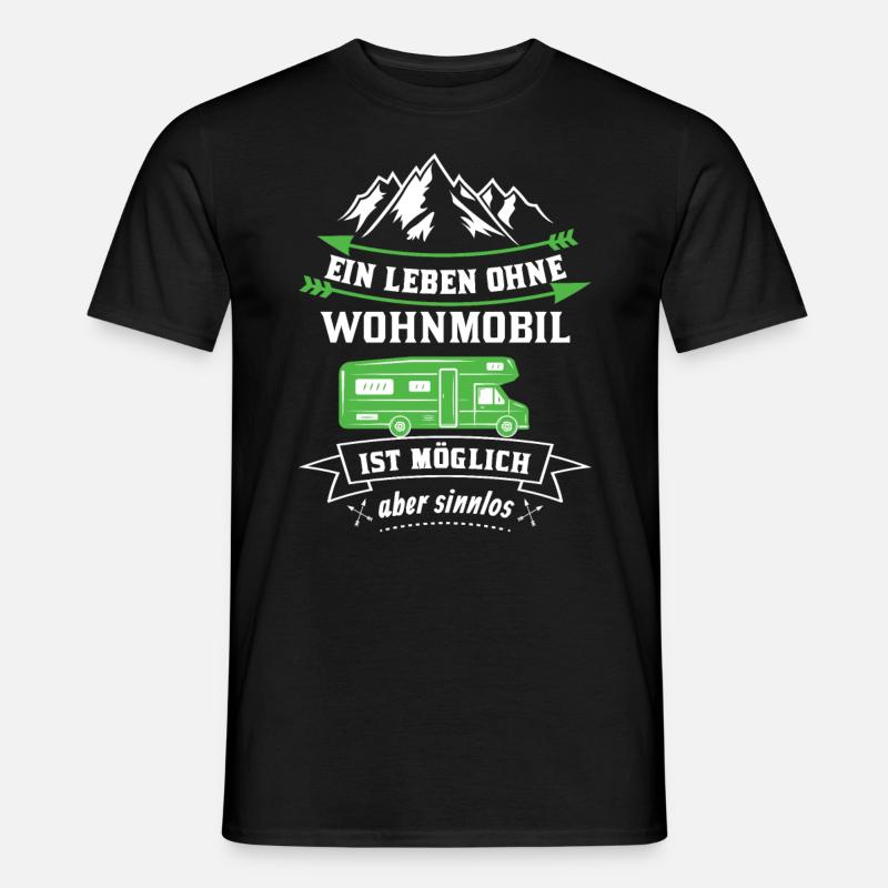 Camping Hobby Wohnmobil Geschenk - Männer T-Shirt - Schwarz