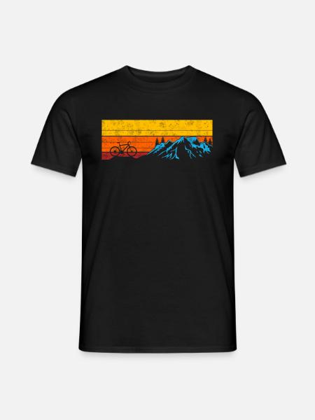 Mountain bike bicycle mountains MTB hobby - Men's T-Shirt - black