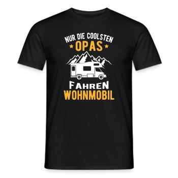 Rentner Cooler Opa Wohnmobil Camping Geschenk - Männer T-Shirt - Schwarz - Vorne - AI Model Male 178 light (178cm)