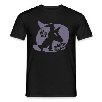 Je peux pas j'ai danse Hip hop fille cours - T-shirt homme - noir - Devant - AI Model Male 178 light (178cm)