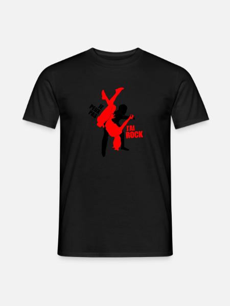 Je peux pas j'ai rock n roll musique danse couple - T-shirt homme - noir