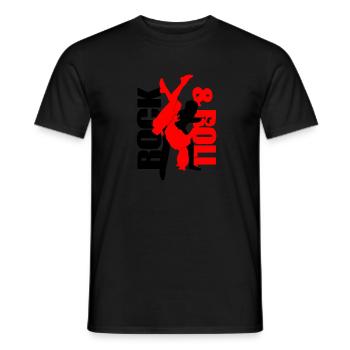 Akrobatischer Rock Dance Rock'n'Roll Dance Paar - Männer T-Shirt - Schwarz - Vorne - AI Model Male 178 light (178cm)