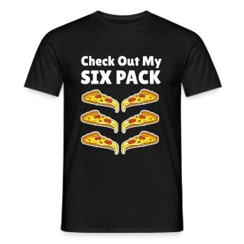 Pizza - Men's T-Shirt - black - Front - AI Model Male 178 light (178cm)