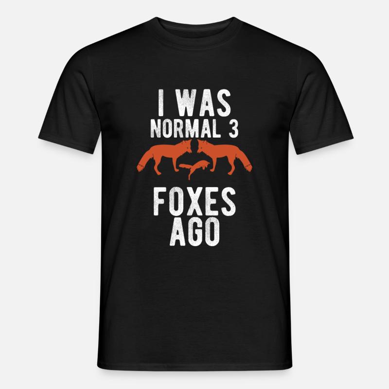 Fuchs - Männer T-Shirt - Schwarz