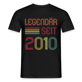 12ter Geburtstag Legendär Seit 2010 Geschenk - Männer T-Shirt - Schwarz - Vorne - AI Model Male 178 light (178cm)