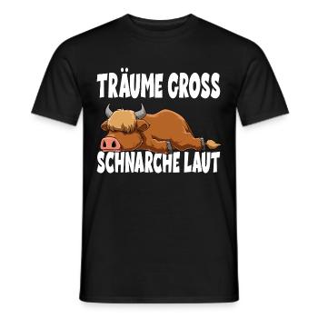 Träume Gross Schnarche Laut für einen Büffel - Männer T-Shirt - Schwarz - Vorne - AI Model Male 178 light (178cm)