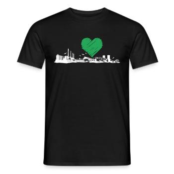Mönchengladbach Geschenk Herren Hooligan Ultras - Männer T-Shirt - Schwarz - Vorne - AI Model Male 178 light (178cm)
