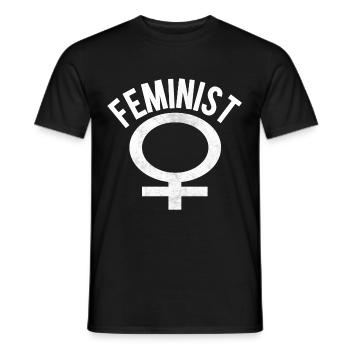 Féminisme féministe féministe femme droits des femmes - T-shirt homme - noir - Devant - AI Model Male 178 light (178cm)