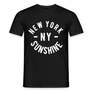 New York Sunshine - Männer T-Shirt - Schwarz - Vorne - AI Model Male 178 light (178cm)