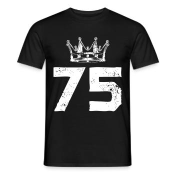 75 Couronne numérique - T-shirt homme - noir - Devant - AI Model Male 178 light (178cm)