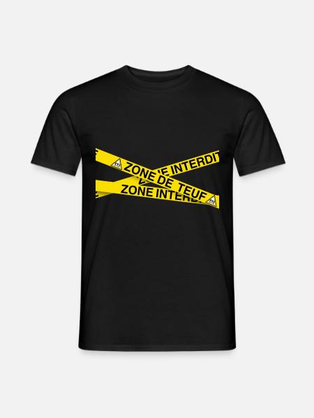 Attention ! zone de teuf - T-shirt homme - noir