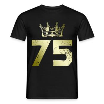 75 Couronne numérique - T-shirt homme - noir - Devant - AI Model Male 178 light (178cm)