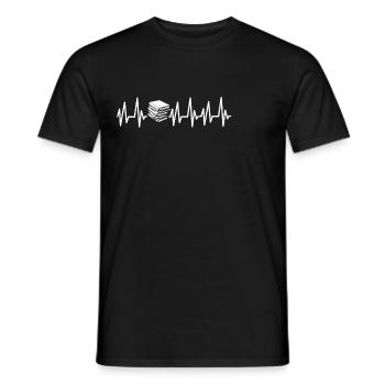 Livre Livres Bibliothèque Lecture Littérature Lire Livres - T-shirt homme - noir - Devant - AI Model Male 178 light (178cm)