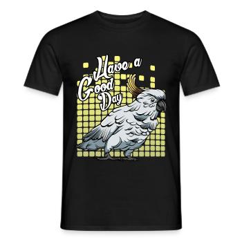 Cacatode | Cadeau de papa ou de perroquet Kakadus - T-shirt homme - noir - Devant - AI Model Male 178 light (178cm)