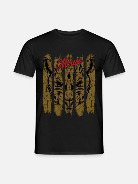 Vintage Retro Style Mäuschen | Maus Tier Geschenk - Männer T-Shirt - Schwarz