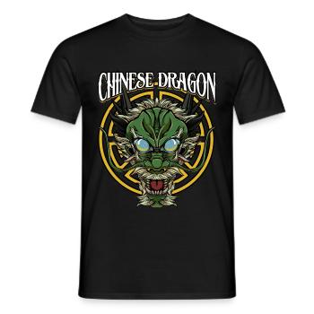 Chinese Dragon | Mythical animal China gift - Men's T-Shirt - black - Front - AI Model Male 178 light (178cm)