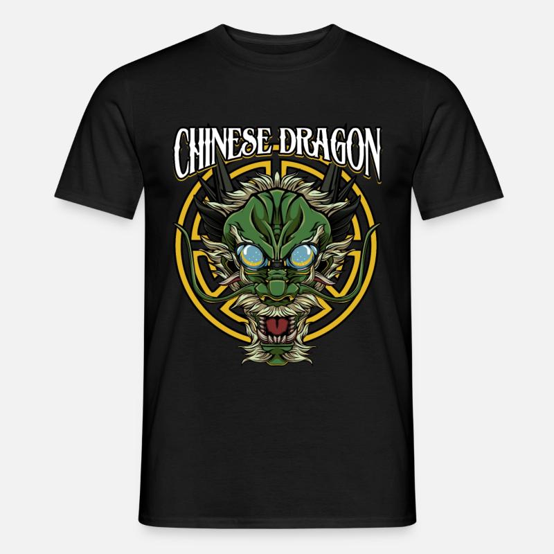 Chinesischer Drache | Fabeltier China Geschenk - Männer T-Shirt - Schwarz