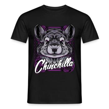 Long-tailed | Chinchillas Mouse Gift - Men's T-Shirt - black - Front - AI Model Male 178 light (178cm)