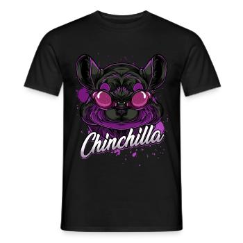 Trendy Chinchilla Cool Mouse Sunglasses Gift - Men's T-Shirt - black - Front - AI Model Male 178 light (178cm)