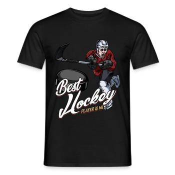 Best Ice Hockey Player | Eishockey Geschenkidee - Männer T-Shirt - Schwarz - Vorne - AI Model Male 178 light (178cm)