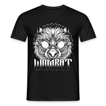Wombat cool | Lunettes de soleil cadeau animalier - T-shirt homme - noir - Devant - AI Model Male 178 light (178cm)