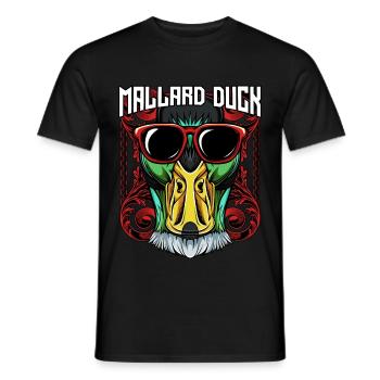 Cool wild duck | Trendy sunglasses bird gift - Men's T-Shirt - black - Front - AI Model Male 178 light (178cm)