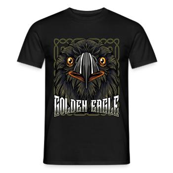 Golden Eagle | Steinadler Adlerkopf Vogel Geschenk - Männer T-Shirt - Schwarz - Vorne - AI Model Male 178 light (178cm)
