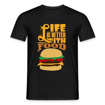 hamburger - T-shirt homme - noir - Devant - AI Model Male 178 light (178cm)