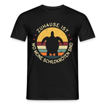Zuhause Ist Wo Meine Schildkröten Sind - Männer T-Shirt - Schwarz - Vorne - AI Model Male 178 light (178cm)
