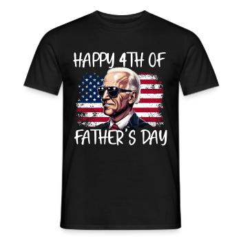 Joe Biden Happy 4th Of Father's Day - Men's T-Shirt - black - Front - AI Model Male 178 light (178cm)