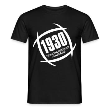 Hervorragender Jahrgang 1930 geboren - Männer T-Shirt - Schwarz - Vorne - AI Model Male 178 light (178cm)