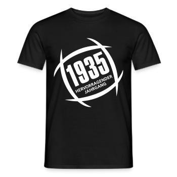 Hervorragender Jahrgang 1935 geboren - Männer T-Shirt - Schwarz - Vorne - AI Model Male 178 light (178cm)
