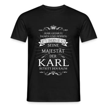Sa Majesté Karl entre dans la pièce - T-shirt homme - noir - Devant - AI Model Male 178 light (178cm)