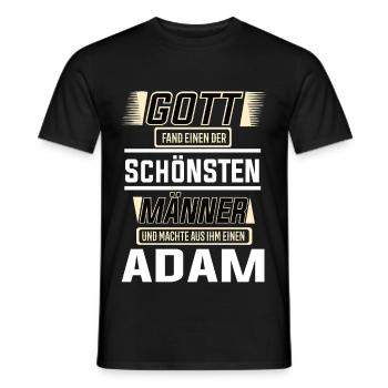 Adam the Most Beautiful Man Shaped by God Design - Men's T-Shirt - black - Front - AI Model Male 178 light (178cm)