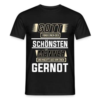 Gernot der schönste Mann von Gott geformt Design - Männer T-Shirt - Schwarz - Vorne - AI Model Male 178 light (178cm)