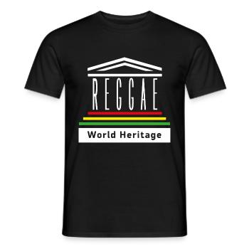 Reggae World Heritage - Männer T-Shirt - Schwarz - Vorne - AI Model Male 178 light (178cm)