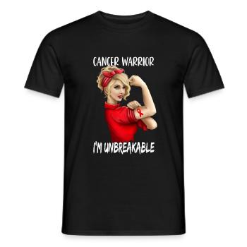Cancer Fighter Red Ribbon Gift - Men's T-Shirt - black - Front - AI Model Male 178 light (178cm)