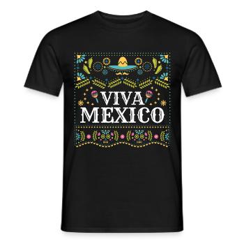 Viva Mexico t Shirt Design - Männer T-Shirt - Schwarz - Vorne - AI Model Male 178 light (178cm)