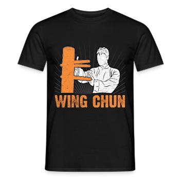 Wing Chun - T-shirt homme - noir - Devant - AI Model Male 178 light (178cm)