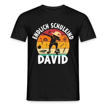 Finally Schoolchild David Dabbing Student - Men's T-Shirt - black - Front - AI Model Male 178 light (178cm)